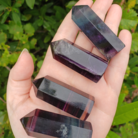 Dark Fluorite Natural Gemstone Point Tower - Small - Deep, Rich Color