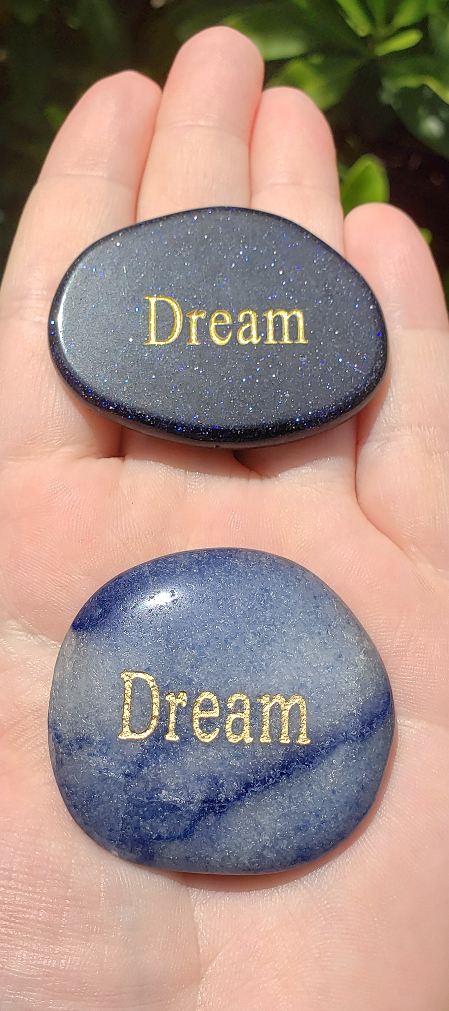 Gemstone "Dream" Affirmation Palm Meditation Stone - Intuitively Selected!