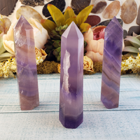Dreamy Fluorite Natural Gemstone Point Tower - Large - Beauty