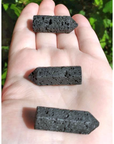 Lava Stone Rock Essential Oil Point - DRILLED Mini Tower [ 1" - 1.25" ]