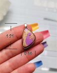 Natural Cantera Mexican Pink Opal Sterling Silver & Copper Pendant - AAA Grade Opal