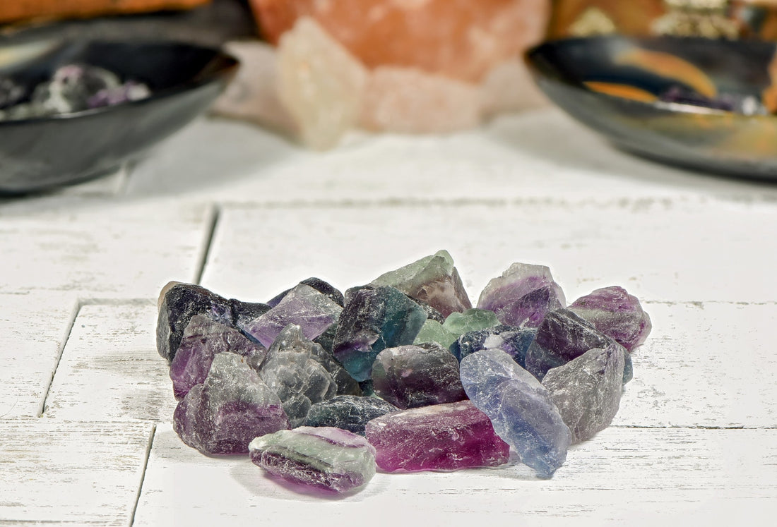 Fluorite Raw Natural Rough Gemstone - Small | Crystal Gemstone Shop.