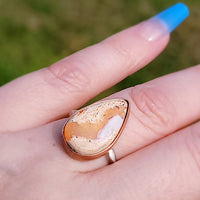 Natural Cantera Mexican Opal Sterling Silver Ring