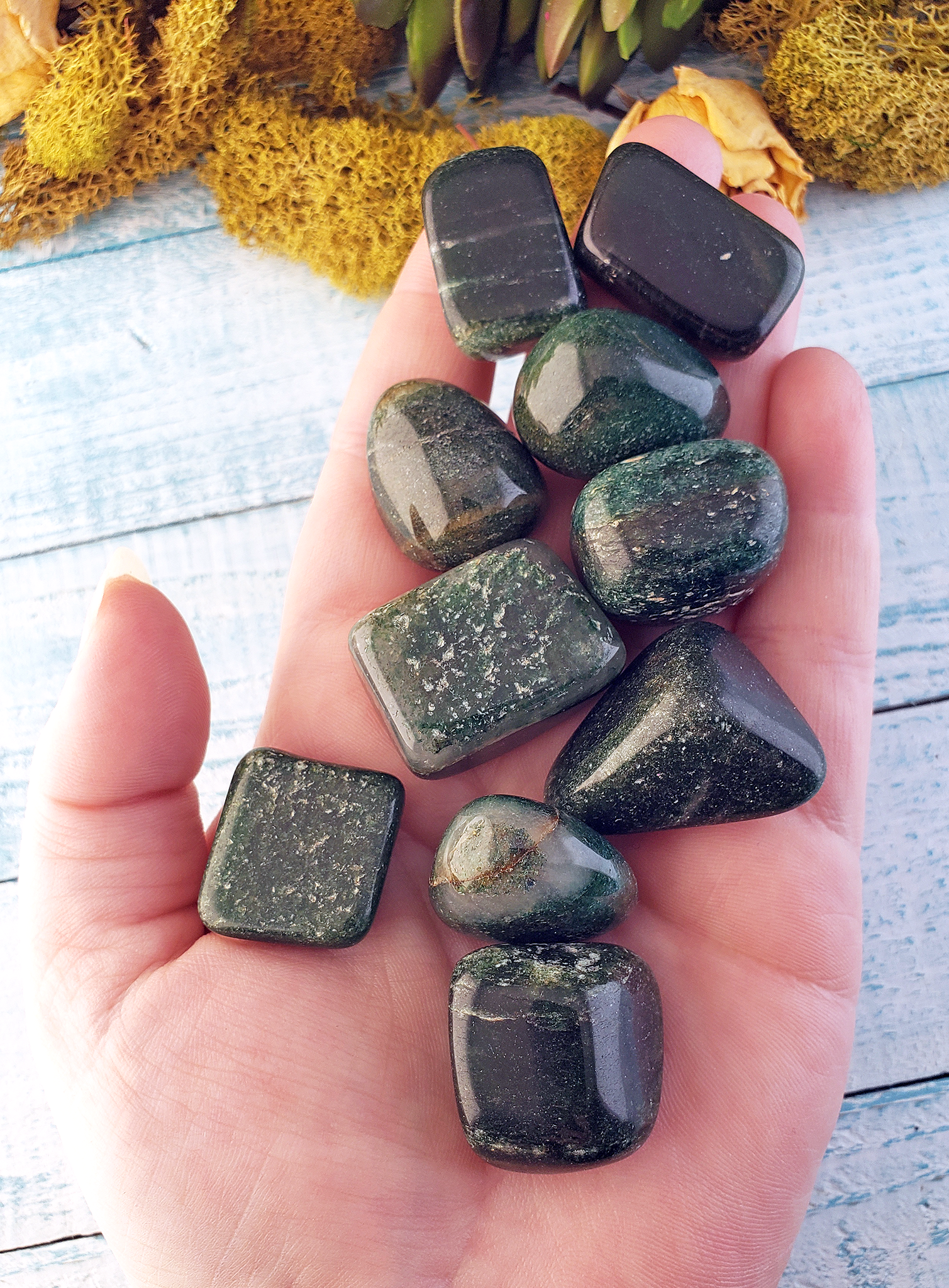 Fuchsite Natural Tumbled Gemstone - Stone of Understanding - 0.5&quot; - 1&quot;
