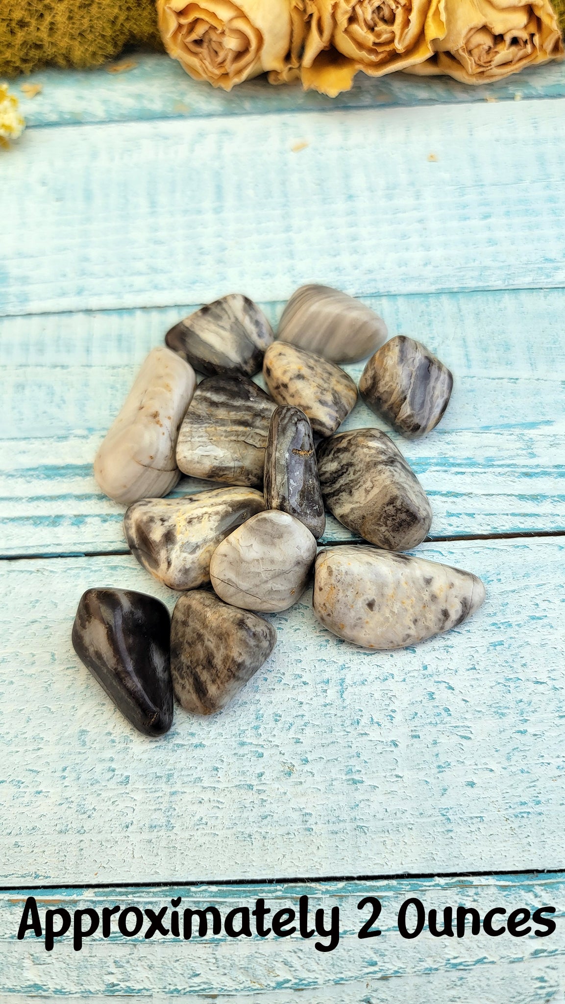 Grey Jasper Polished Tumbled Gemstone 2 Ounces