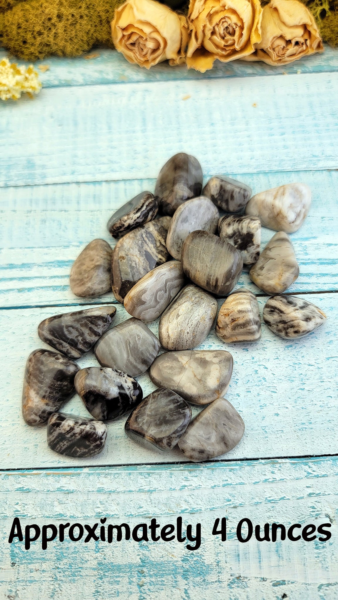 Grey Jasper Polished Tumbled Gemstone 4 Ounces