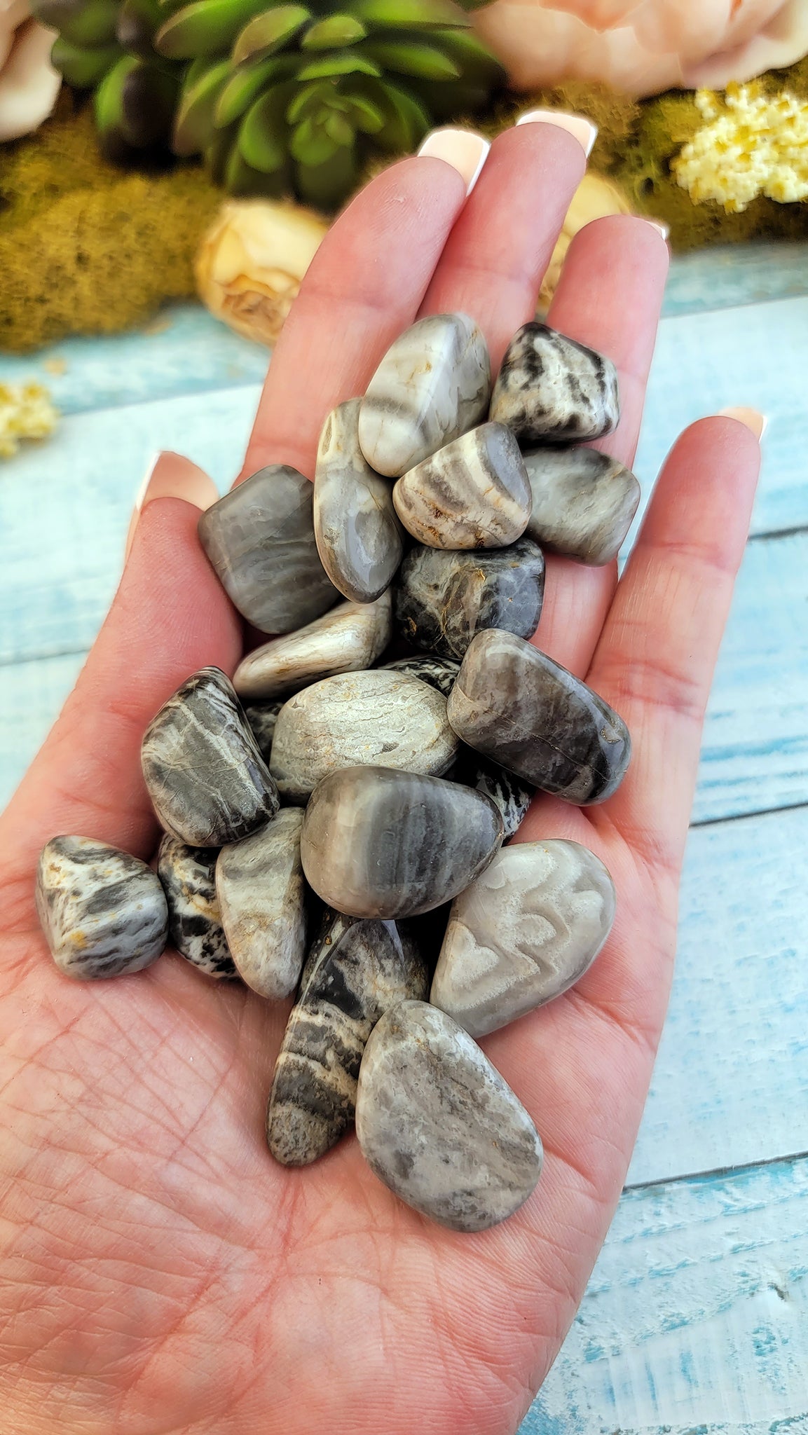 Grey Jasper Tumbled Stone