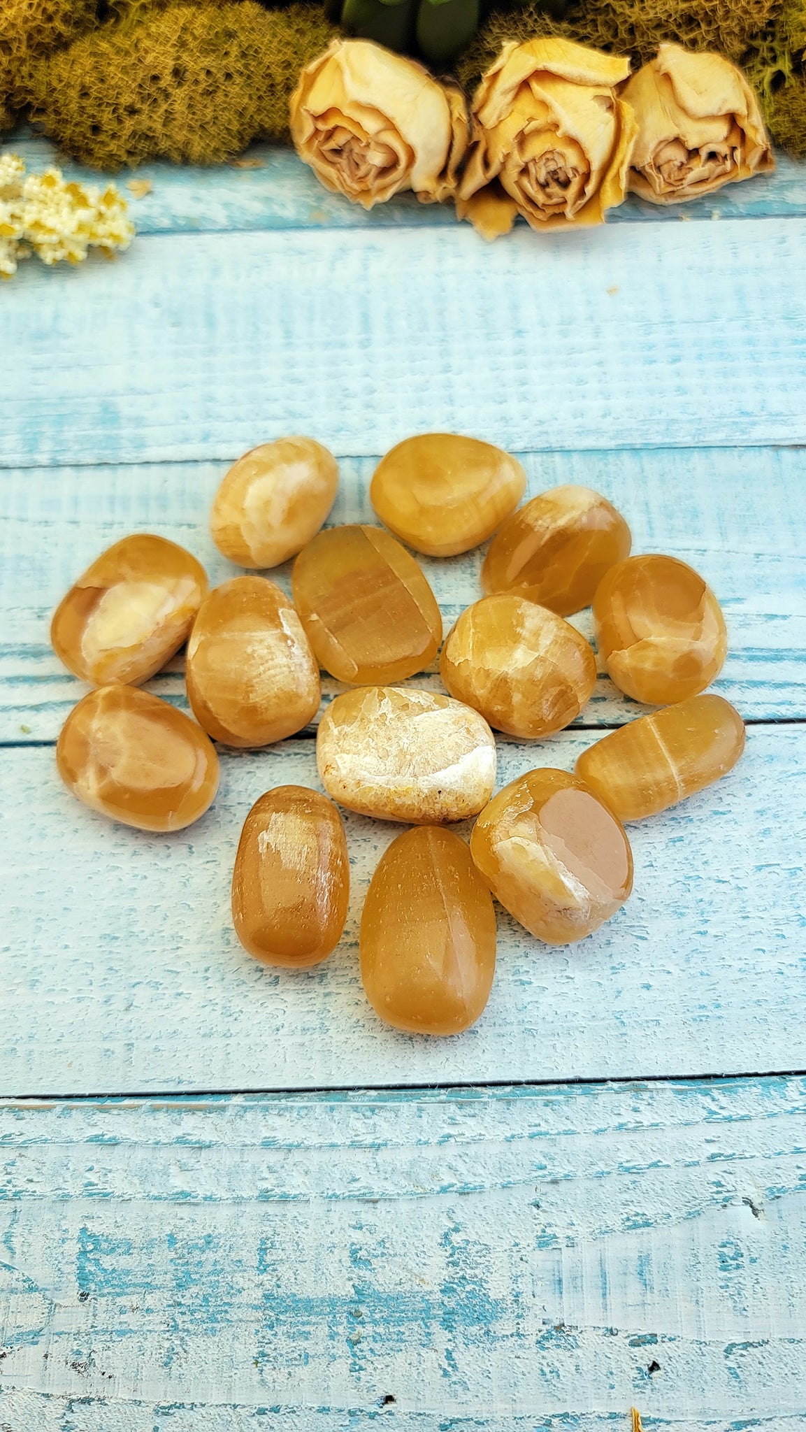 Gold Honey Amber Calcite Tumble