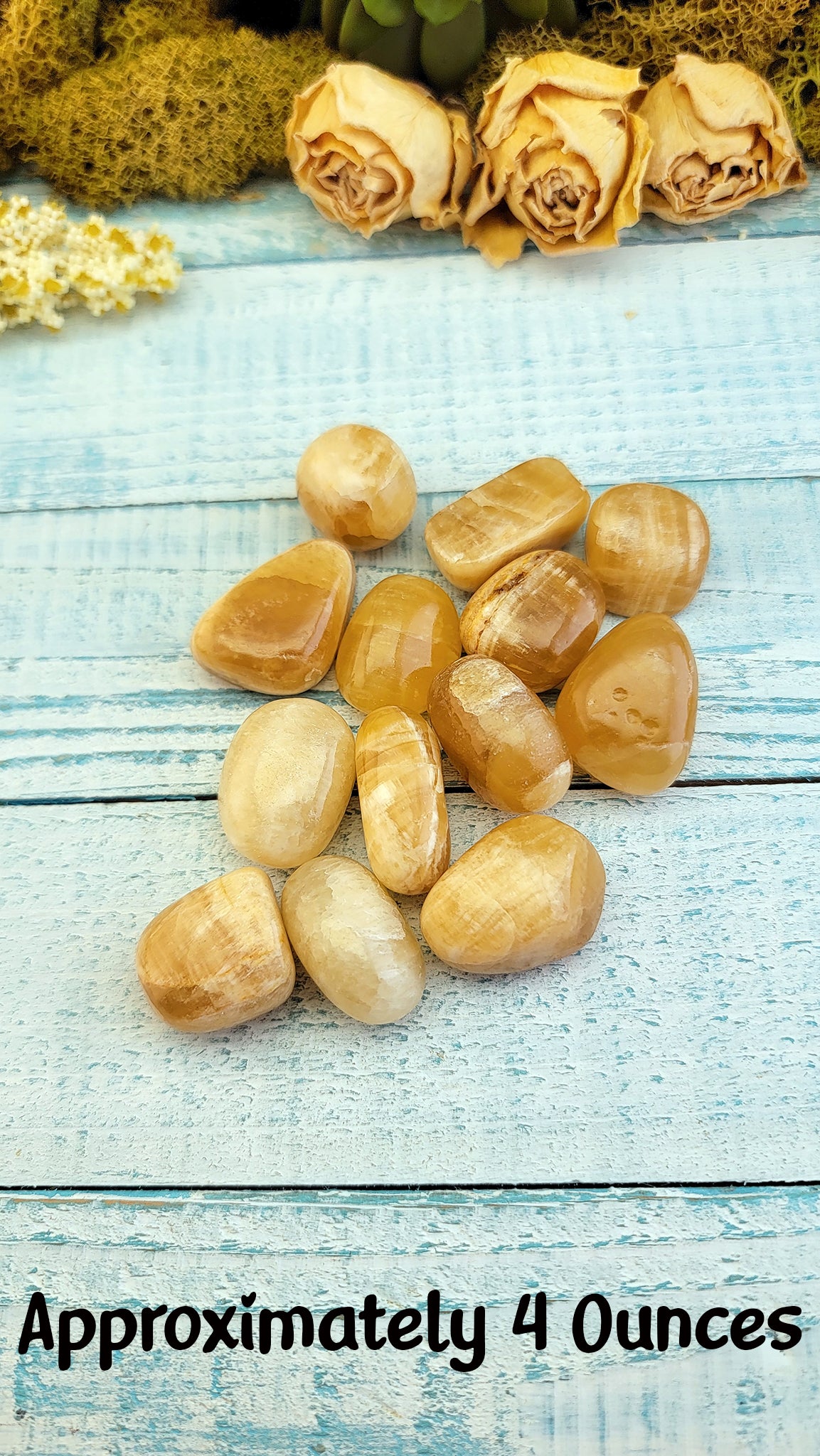 Gold Honey Amber Calcite Tumble 4 Ounces