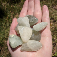 Copy of Pale Aquamarine Natural Tumbled Freeform Gemstone- Stone of Calm Waters - Large