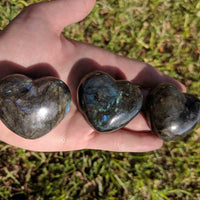 Labradorite Gemstone Heart - Puffy 45mm