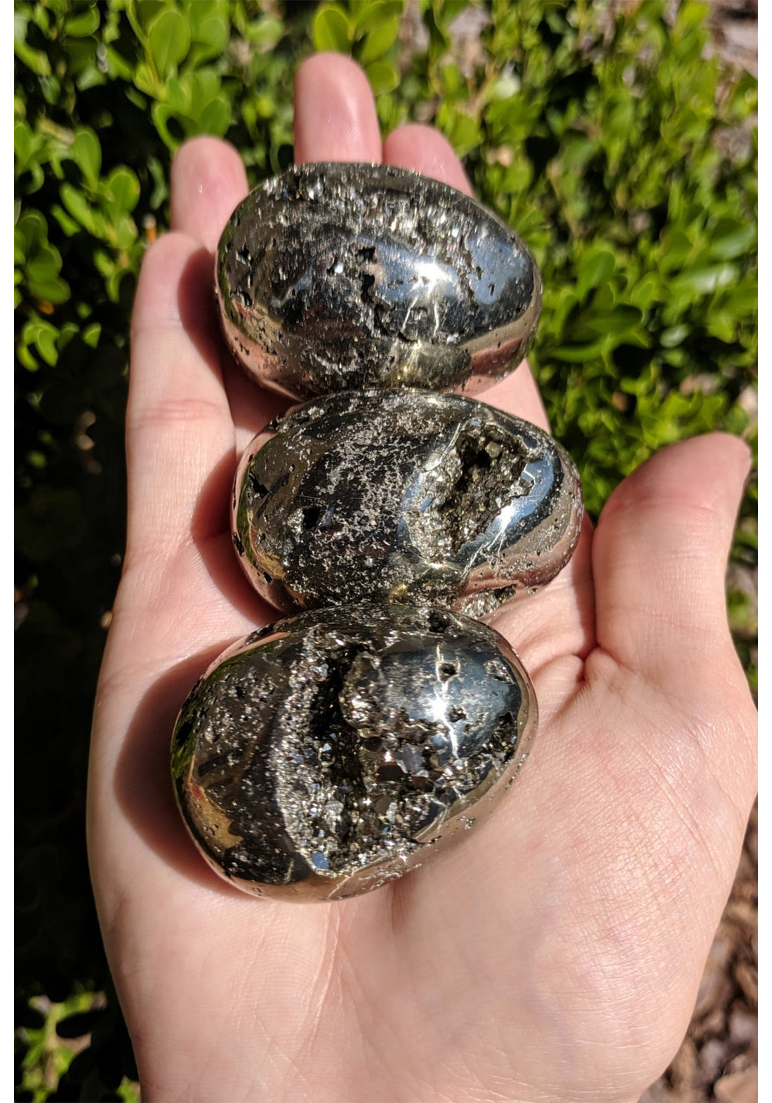 Pyrite Gemstone Egg with Natural Caverns! - Stone of Protection & Prosperity