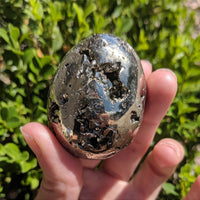 Pyrite Gemstone Egg with Natural Caverns! - Stone of Protection & Prosperity 2