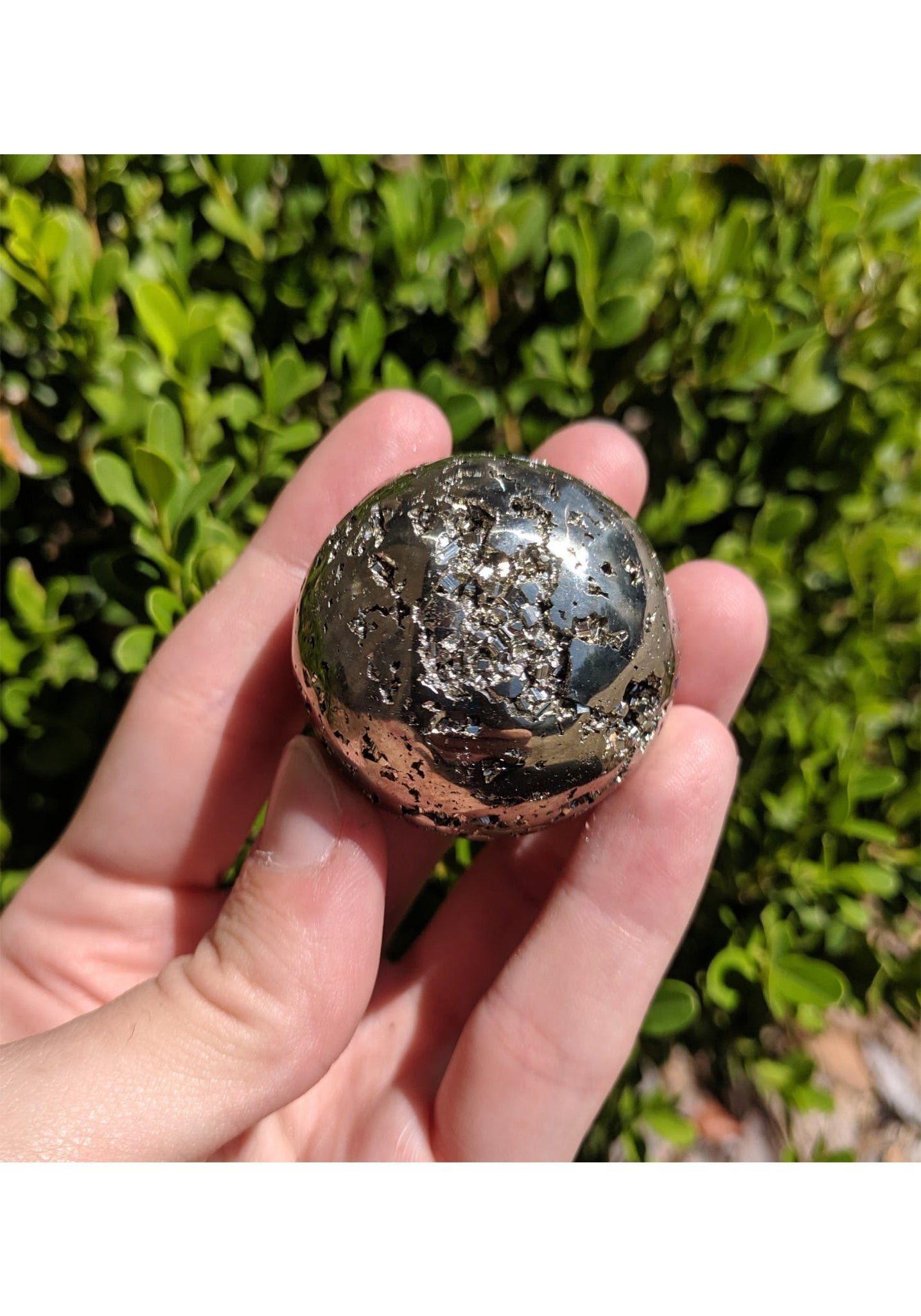 Pyrite Gemstone Orb Sphere Marble - Multiple Sizes 2