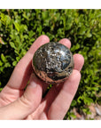 Pyrite Gemstone Orb Sphere Marble - Multiple Sizes 2