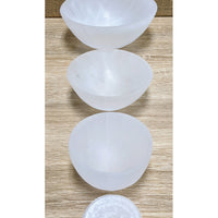 White Selenite Gemstone Offering Altar Bowl Vessel 2