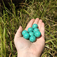 Turquenite Blue Howlite Gemstone Orb Sphere Marble - Stone of Hidden Memories! - 20mm