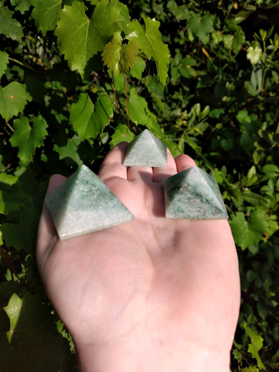 Green Aventurine Gemstone Pyramid - Mini [ 25 - 30mm Base ] 2