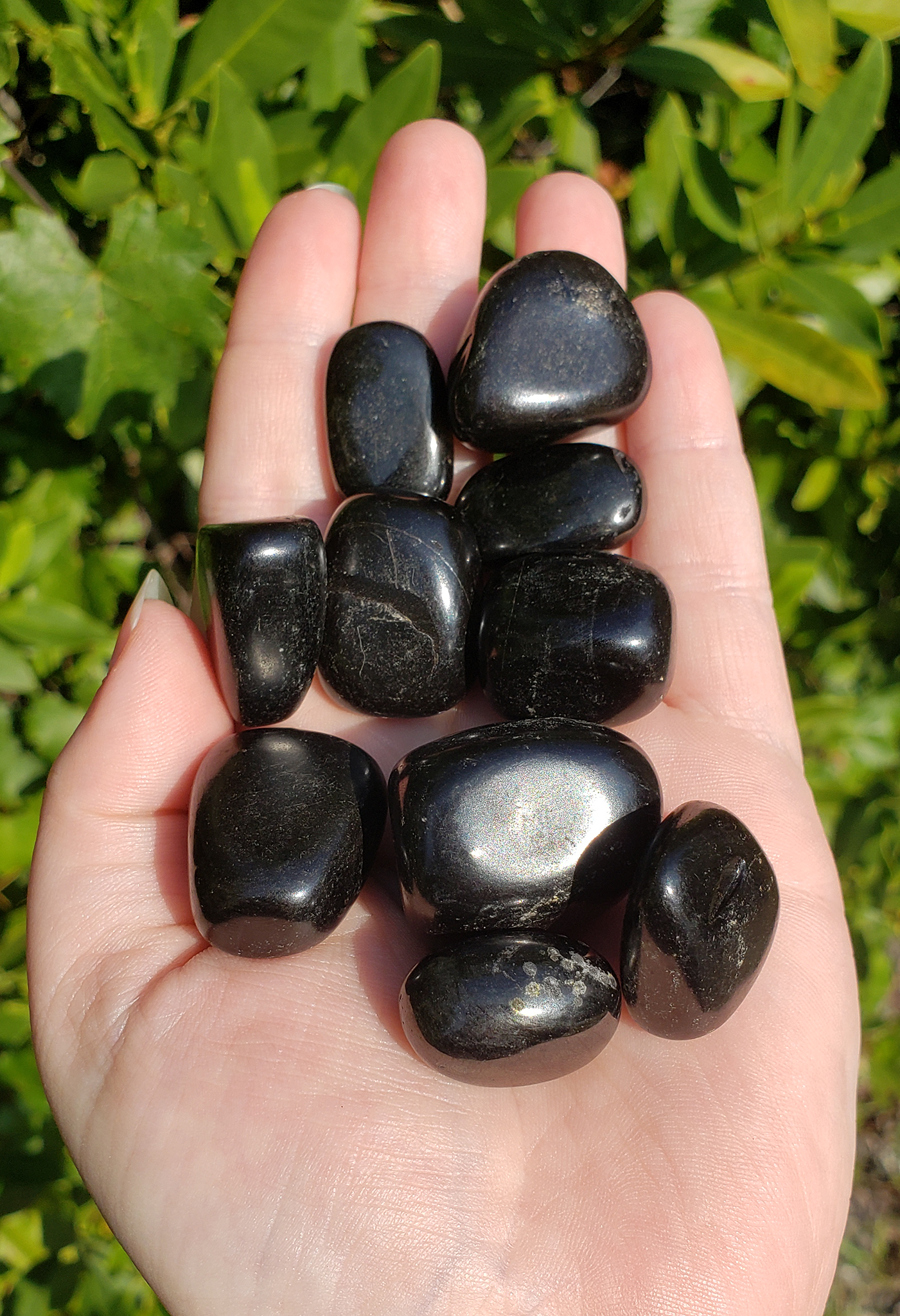 Jet Natural Tumbled Gemstone - Stone of Natural Cleansing - 0.75&quot; - 1&quot;
