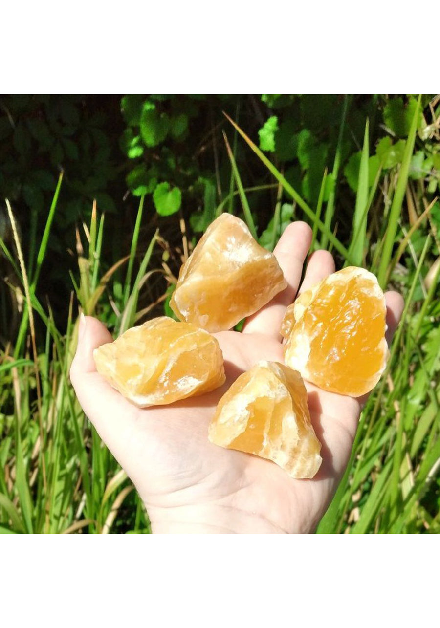 Juicy Orange Calcite Rough Natural Gemstone Cluster