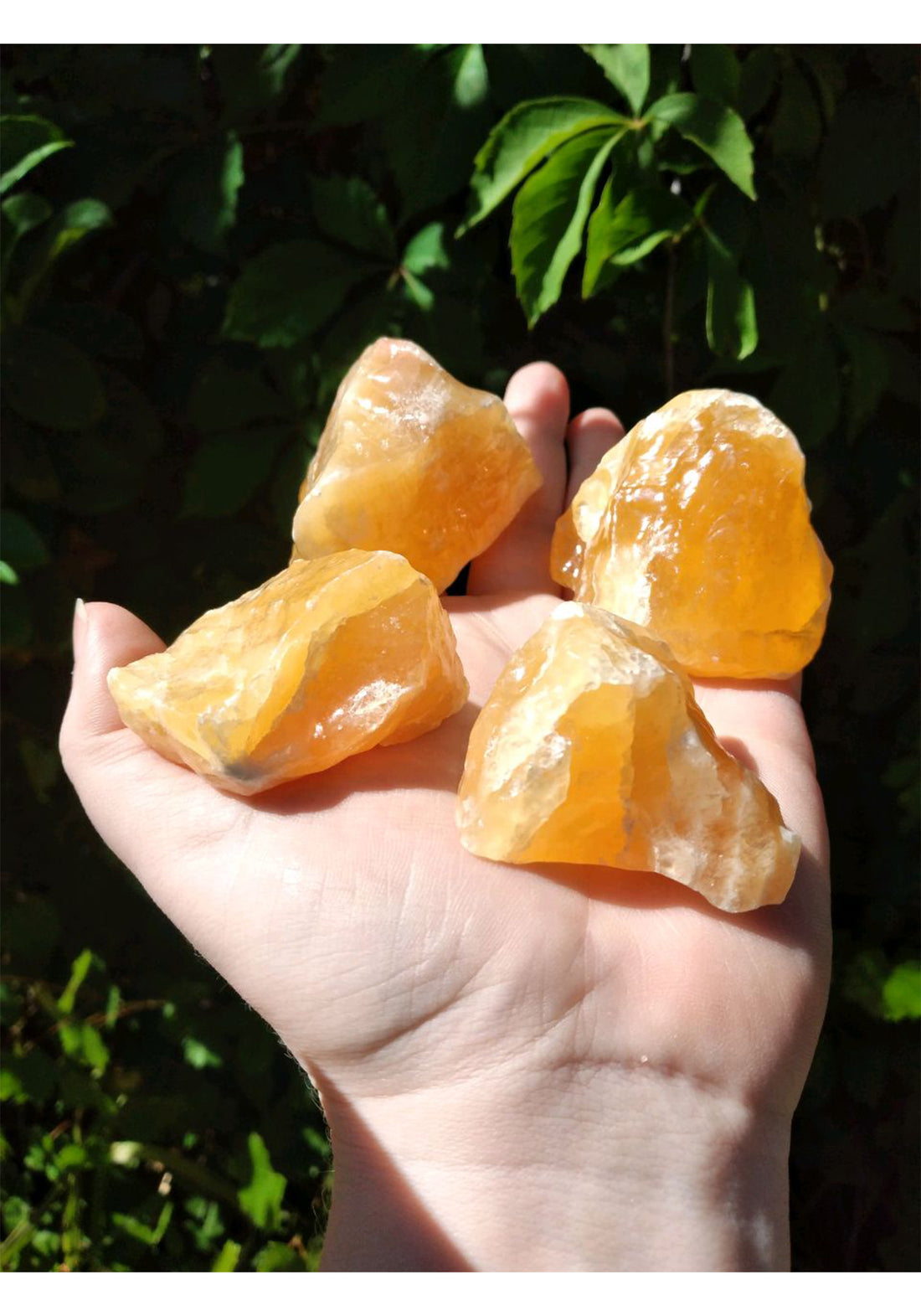 Juicy Orange Calcite Rough Natural Gemstone Cluster 2
