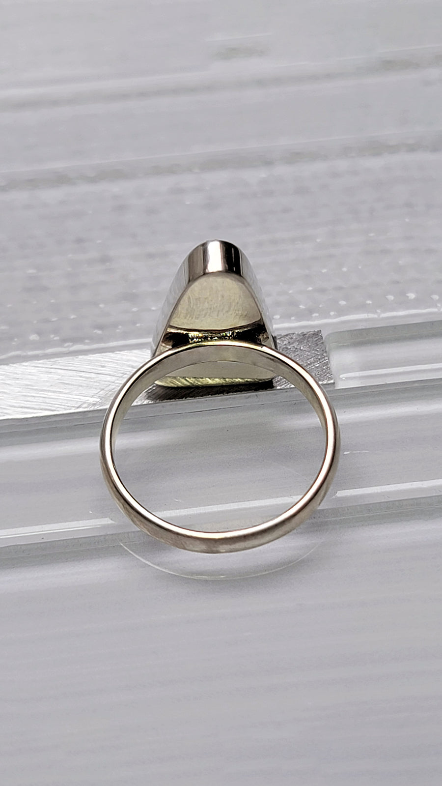 Natural Cantera Mexican Opal Sterling Silver Ring - AA Grade Opal