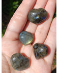 Labradorite Natural Gemstone Heart - Multiple Sizes!