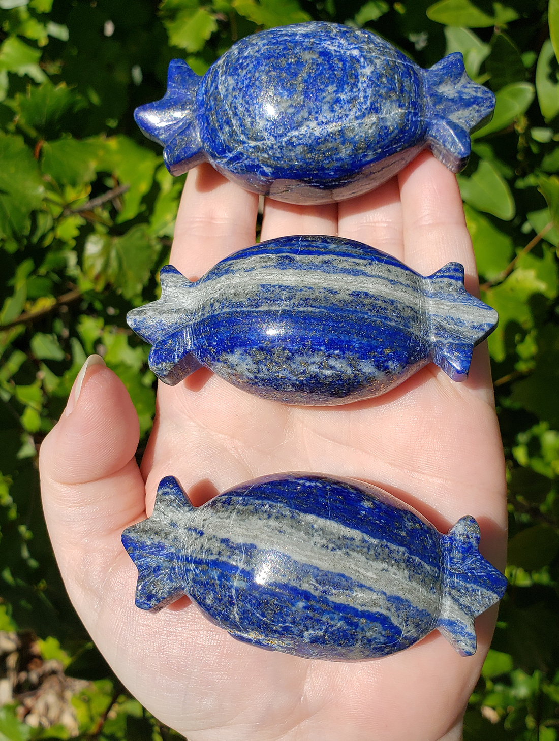 Lapis Lazuli Natural Gemstone Holiday Sweetie Candy Carving