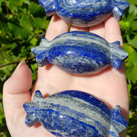 Lapis Lazuli Natural Gemstone Holiday Sweetie Candy Carving - Three Pretty Candies