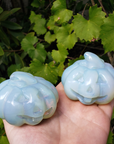 Large Opalite Gemstone Happy Pumpkin Totem Jack-o-Lantern Carving