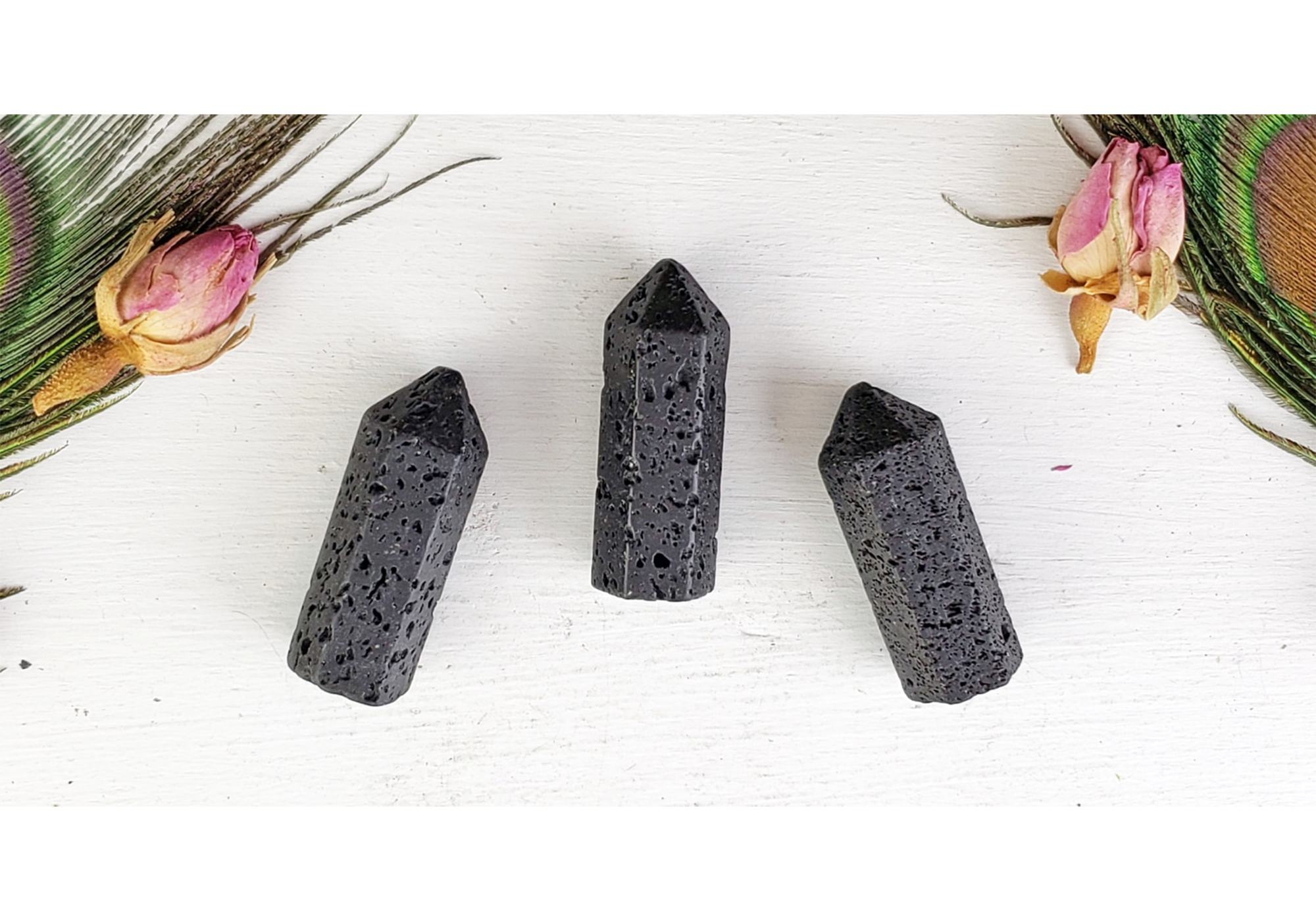 Lava Stone Rock Essential Oil Point - Mini Tower [ 1&quot; - 1.25&quot; ] - Perfect for Essential Oils or Wire Wrapping to Make Jewelry!