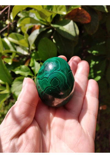 Malachite Polished Gemstone Egg - Stone for Transformation - 45-50mm 2