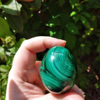 Malachite Polished Gemstone Egg - Stone for Transformation - 45-50mm 4