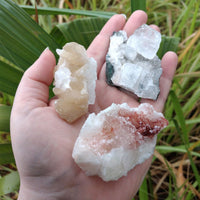 Apophyllite & Stilbite Gemstone Natural Cluster - Multiple Sizes!4