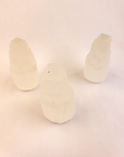 Selenite Crystal Tower for Cleansing and Charging - Mini Satin Spar Obelisk - Natural Gemstone - On White Background