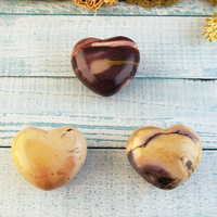 Mookaite Natural Gemstone Puffy Heart Carving - 40 - 45mm