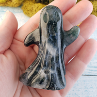 Moss Agate Natural Gemstone Spooky Spirit Wailing Ghost Carving