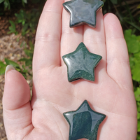Moss Agate Polished 25mm-30mm Star