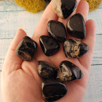 Multi Tourmaline Natural Tumbled Gemstone with Texture - Stone of Many Blessings