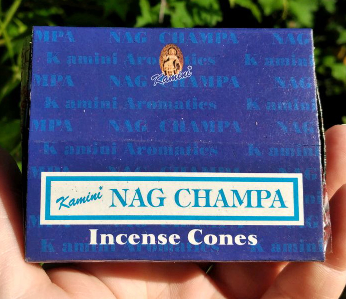 Nag Champa Scent Kamini Incense Cones - Set of 10 Cones