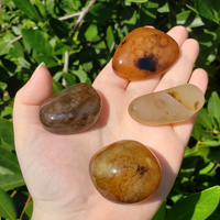 Agate Natural Gemstone Polished Worry Palm Stone - 1" - 1.75"