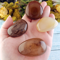 Agate Natural Gemstone Polished Meditation Palm Stone