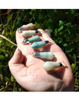 Amazonite Natural Gemstone Faceted Point Pendant 3
