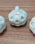 New Jade Gemstone Happy Pumpkin Totem Jack-o-Lantern