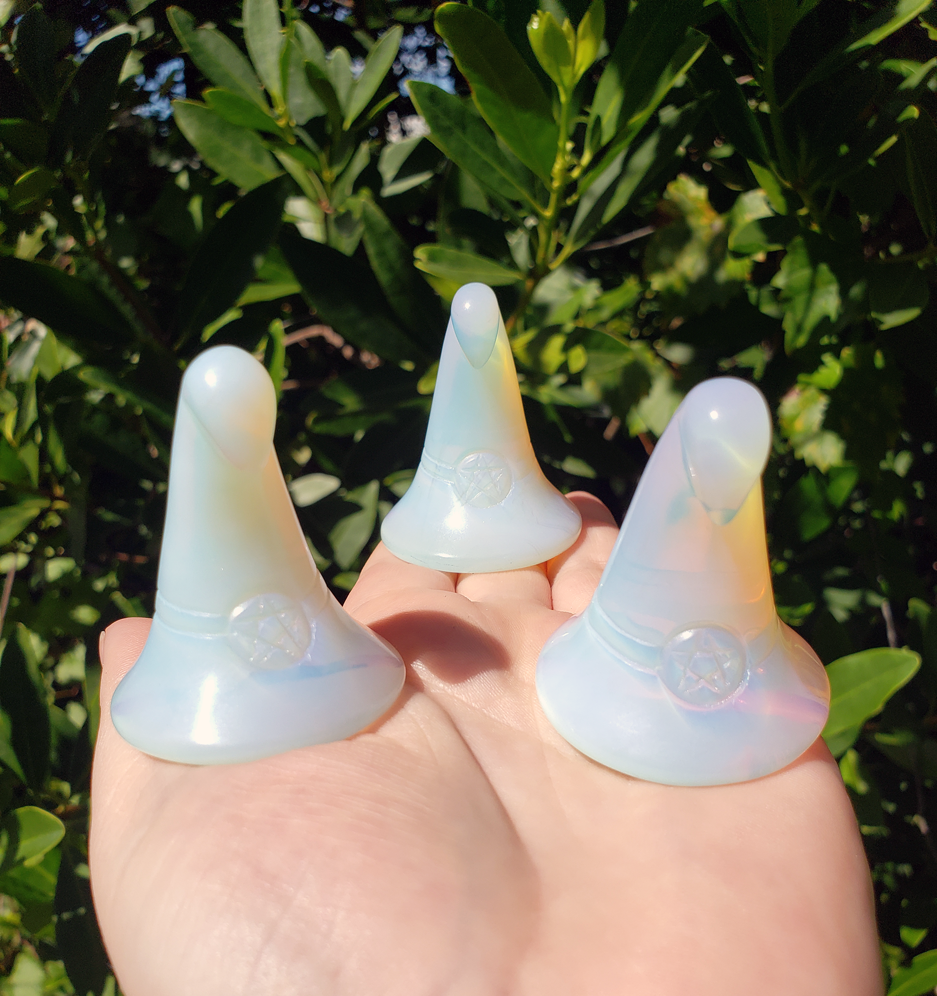 Opalite Witch&#39;s Hat Carving