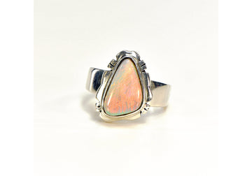 Australian Opal Sterling Silver Ring - Ella