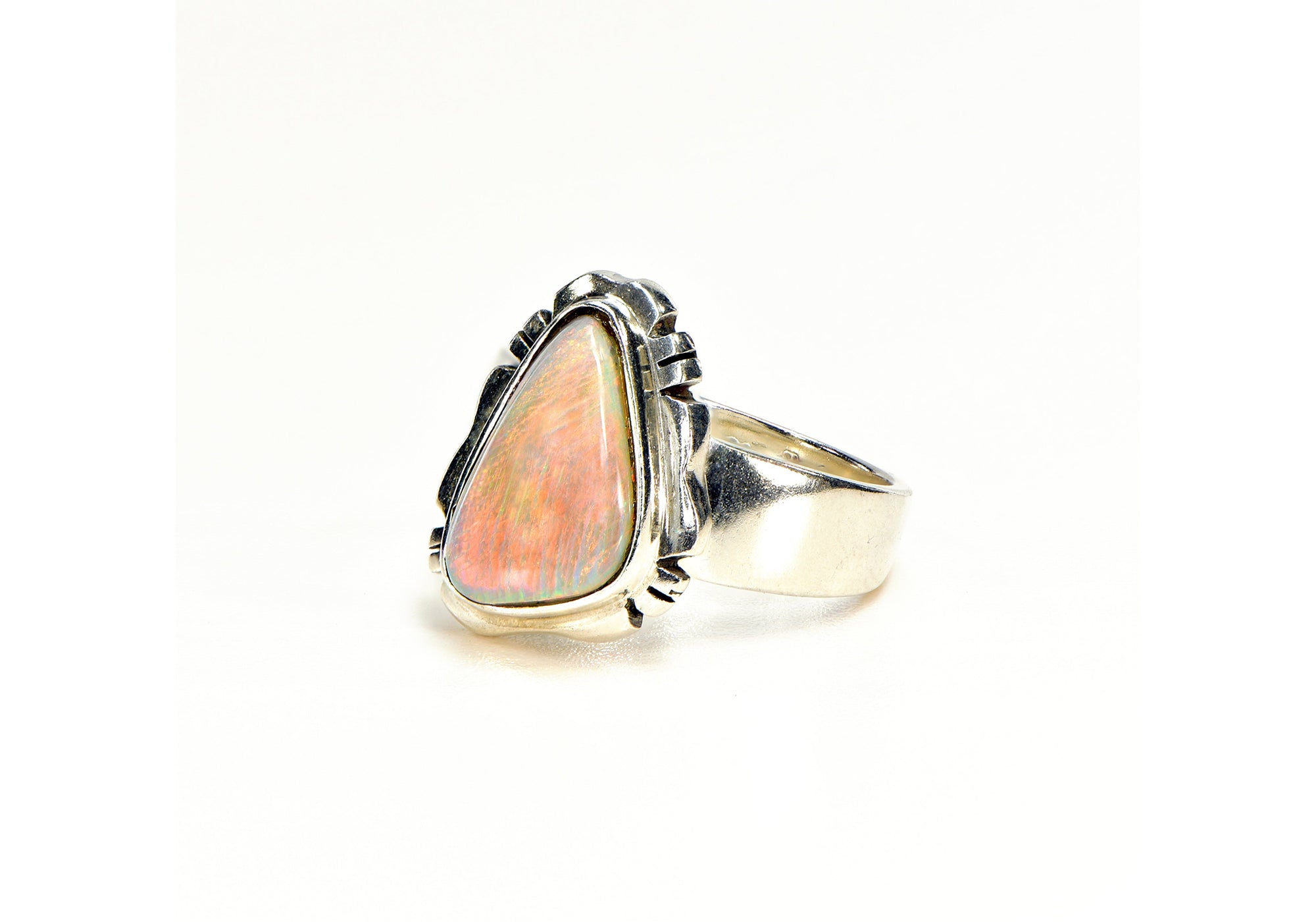 Australian Opal Sterling Silver Ring - Ella 2