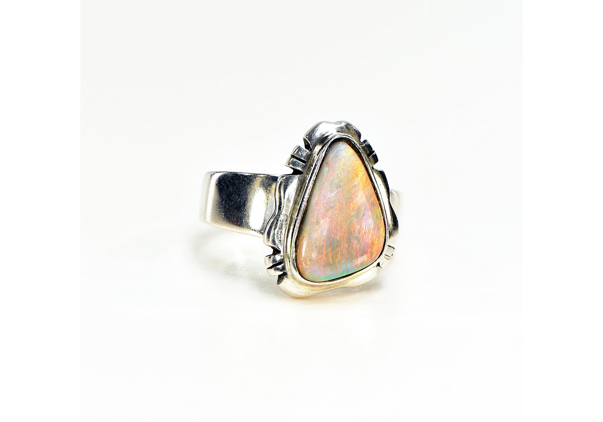 Australian Opal Sterling Silver Ring - Ella 3