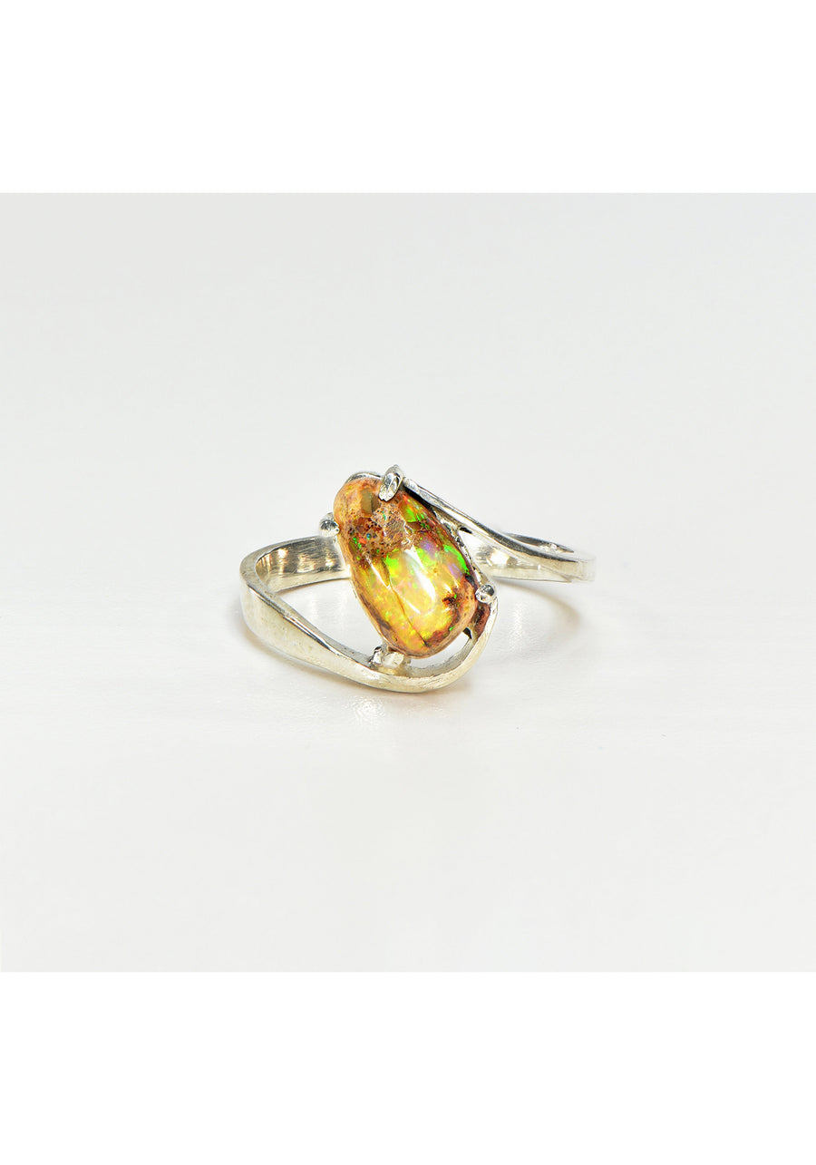 Australian Opal Sterling Silver Ring - Isla 2
