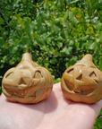 Picture Jasper Gemstone Happy Pumpkin Totem Carving